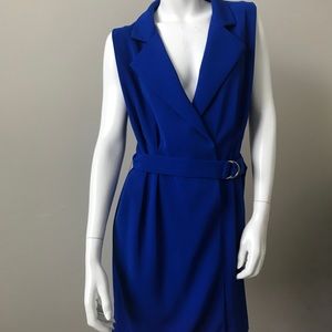 NWT Amanda Uprichard Wintour Dress Crepe Blue